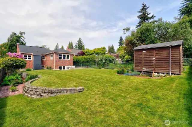The partially fenced yard is almost 7,000 square feet! Perfect for your furry family member or an ADU?