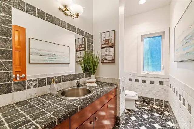 Main level bath—perfect for guests or quick access