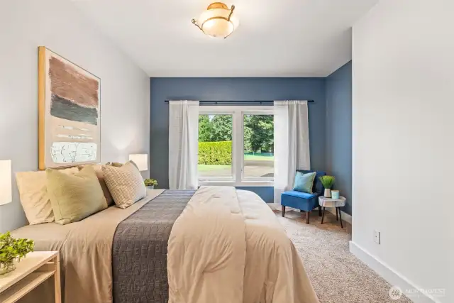 Well-sized third bedroom with natural light