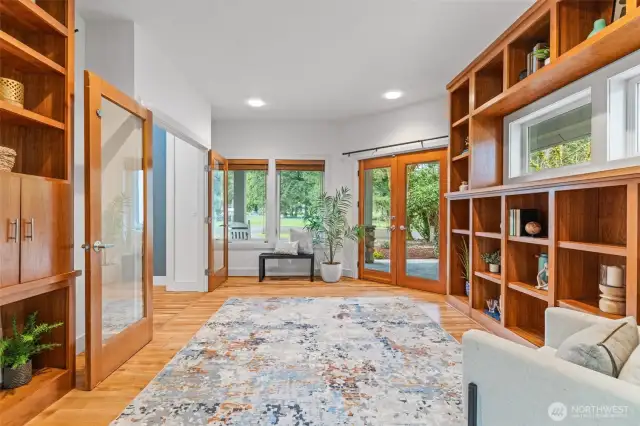 Custom wood shelving