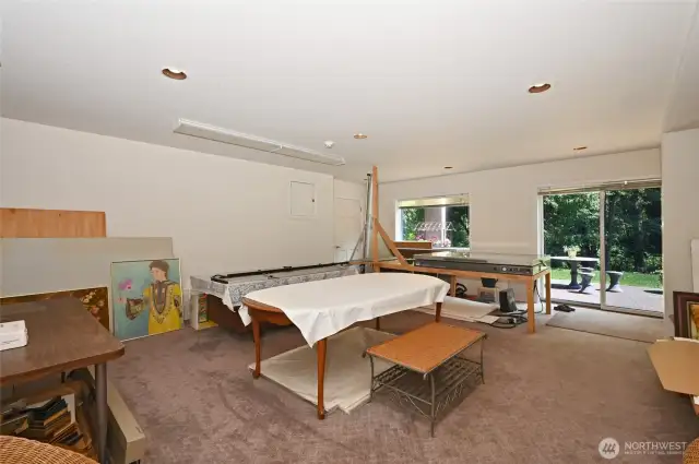 Additional space in lower basement which can be used as an art studio.  If you’re looking to create an attached dwelling unit, the space is ideally suited for that as well.