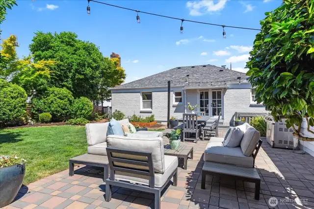 Private backyard with patio