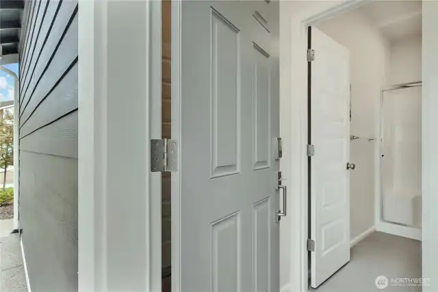 Private entrance into the multi-generational living space.