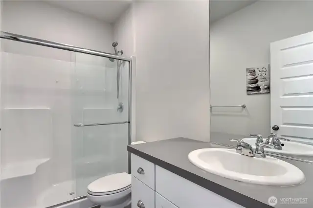 3/4 bath in the apartment.