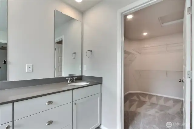 Oversized walk-in closet off the primary bath.