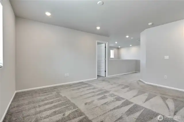 Wonderful flex space.  Could be a work-out area, Media room, play room or office space.