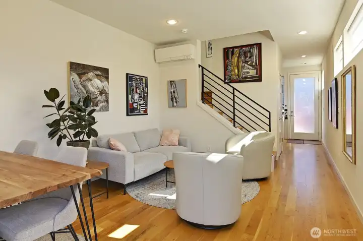 Charming living/dining room on the main floor.