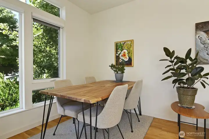Charming living/dining room on the main floor.