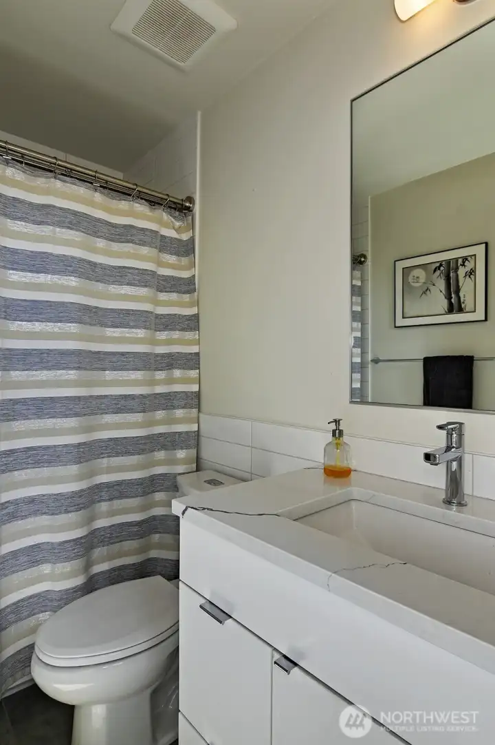 Two bedrooms and full bath on the second level.