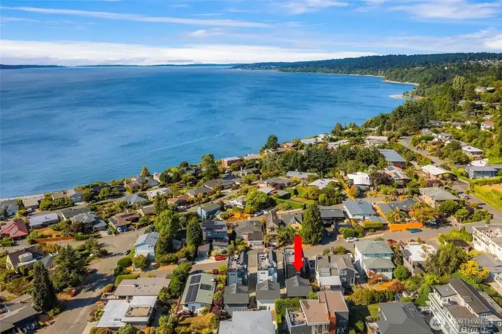North Beach community beach access! Looking towards Carkeek Park