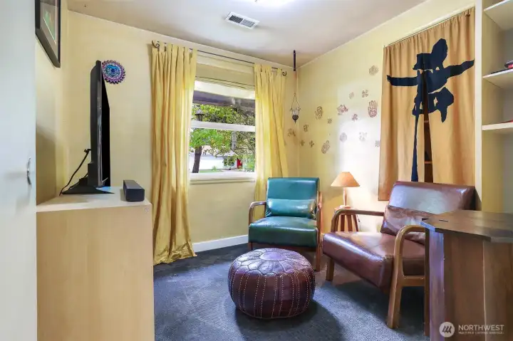 Bedroom #3 is currently used as a TV Room. New carpeting installed in 2024.