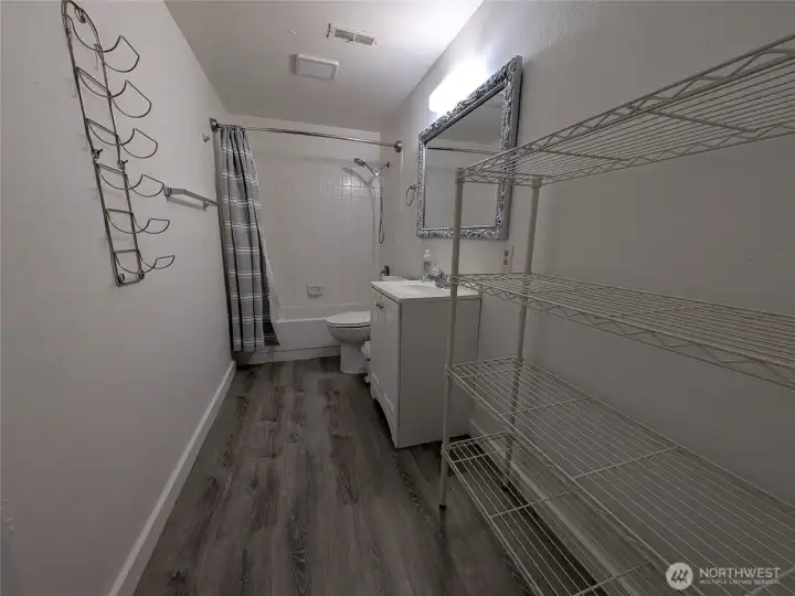 Full bath off flex bonus room on lower level