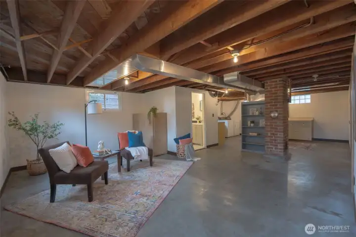 Large open CLEAN basement is a blank canvas ready for your vision!! Rec room? Home gym? There is space for it all here!!