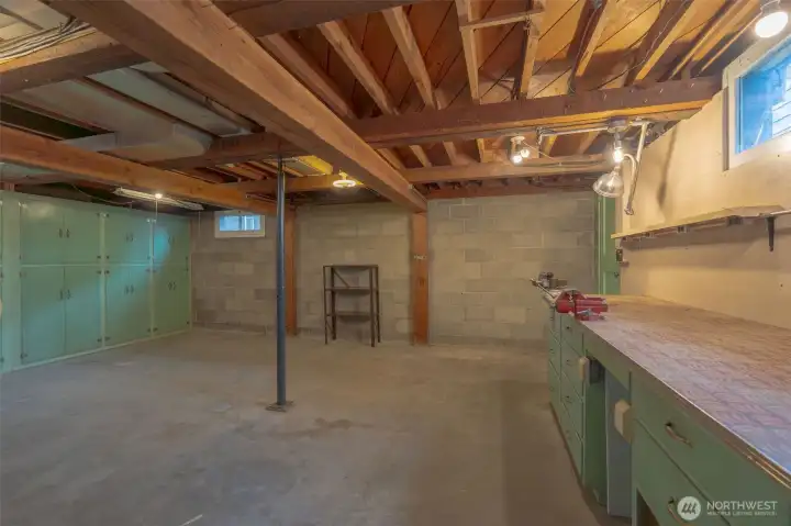 Immense shop with ample room for all your projects and big surprise---more custom built-ins!! You will not lack storage in this home!