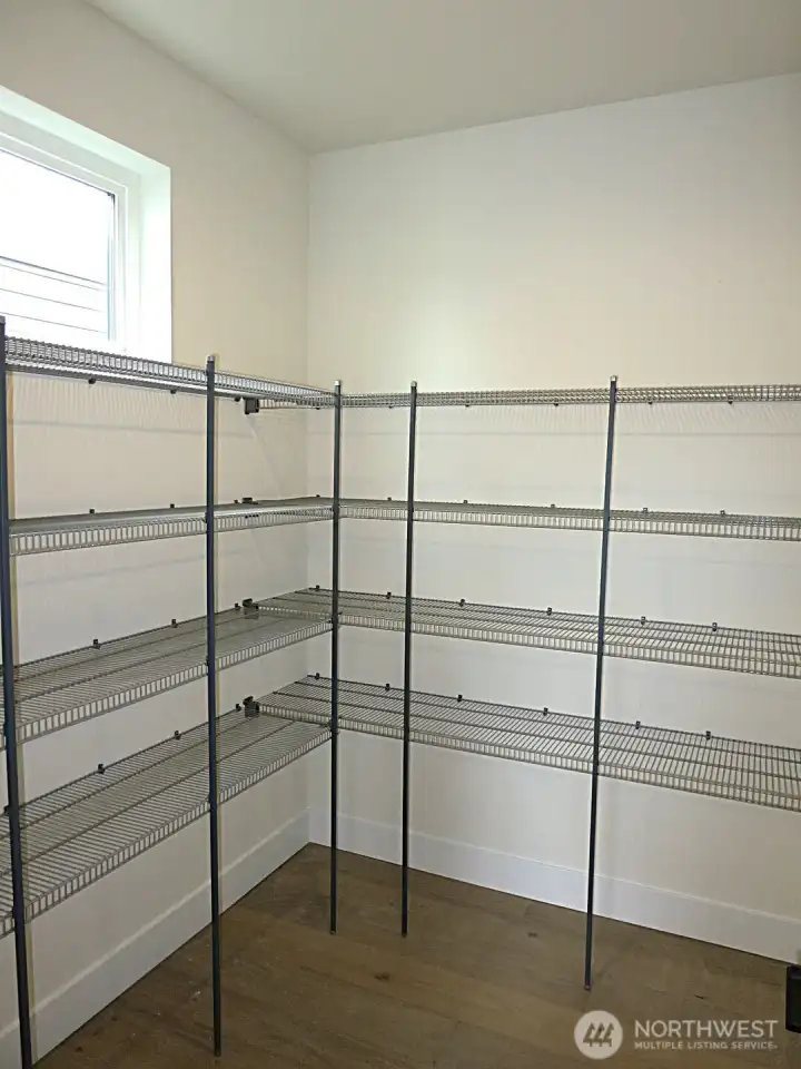 Oversized walk-in pantry.