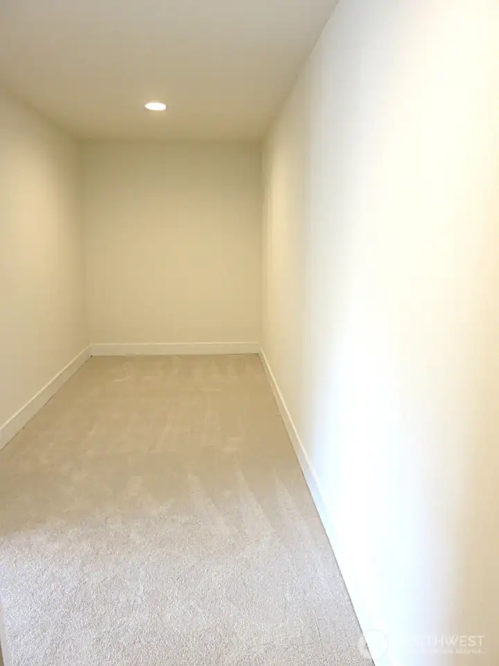 Downstairs storage room.