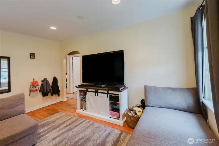 The arched doorways are classy touch.