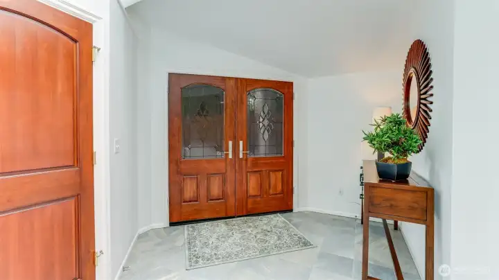 Generous entry with tile flooring.