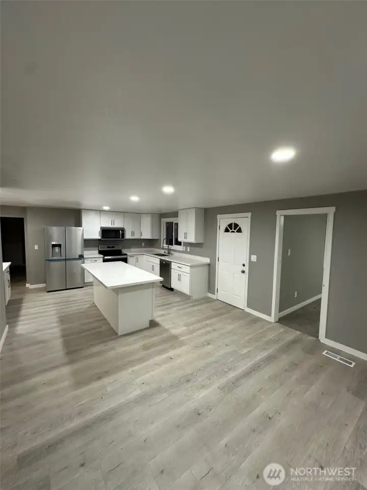 Back door and doorway to bonus room