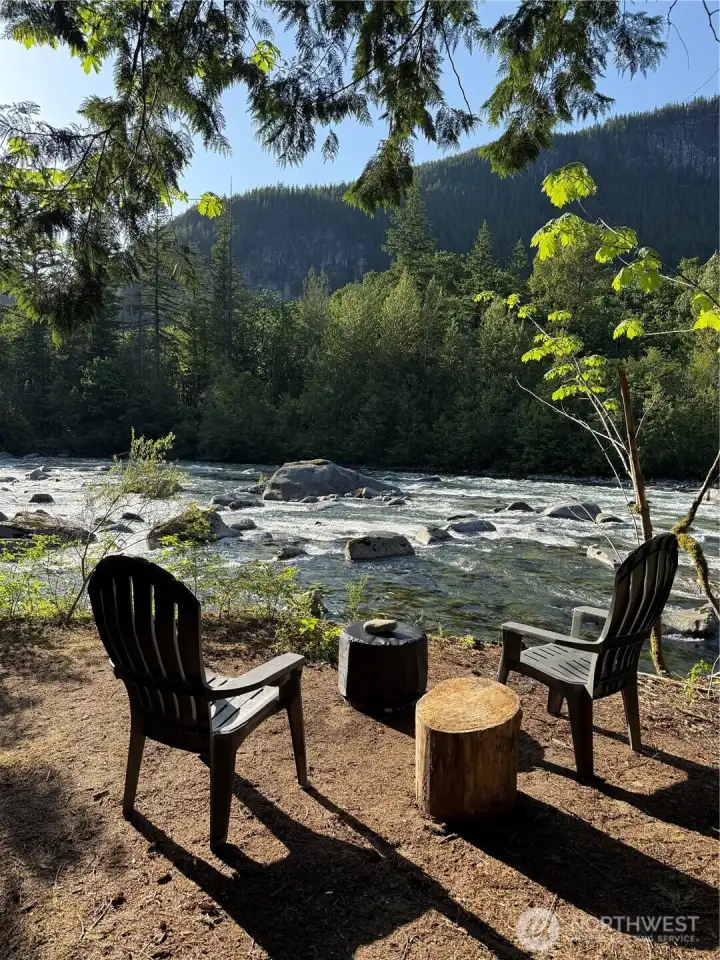 Sunset by the river