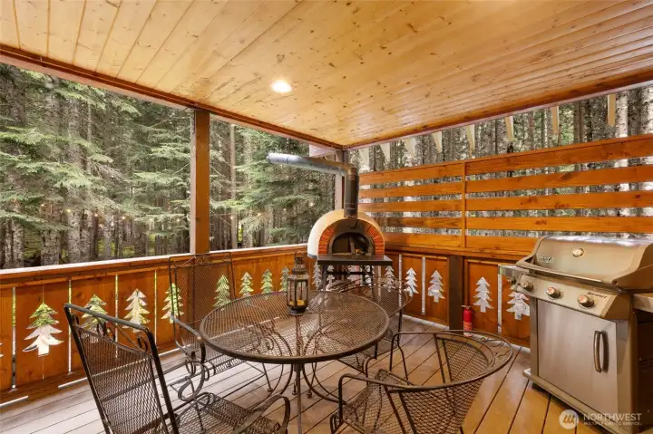 Rear Deck W/ Pizza Oven