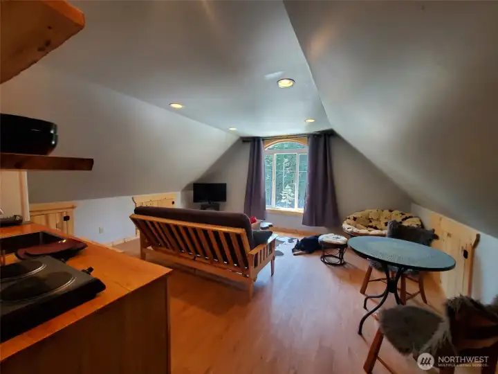 Space above garage.