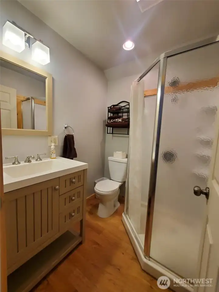 3/4 bath above garage