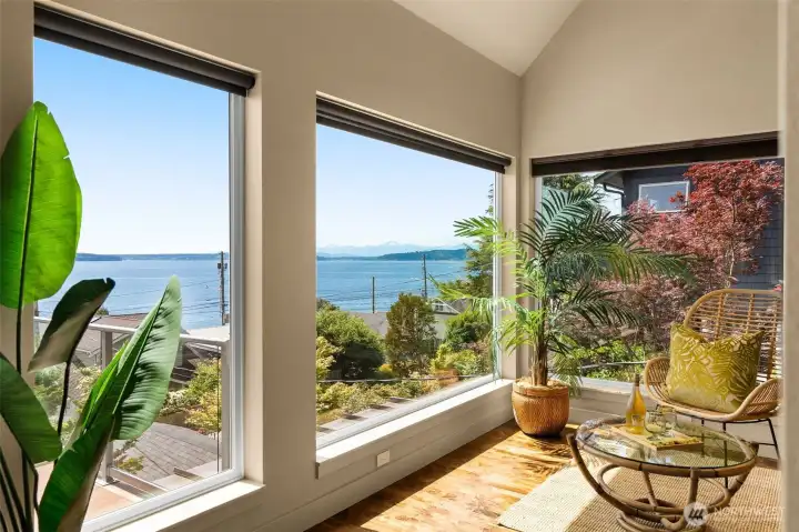 New oversized windows showcase the gorgeous Puget Sound views