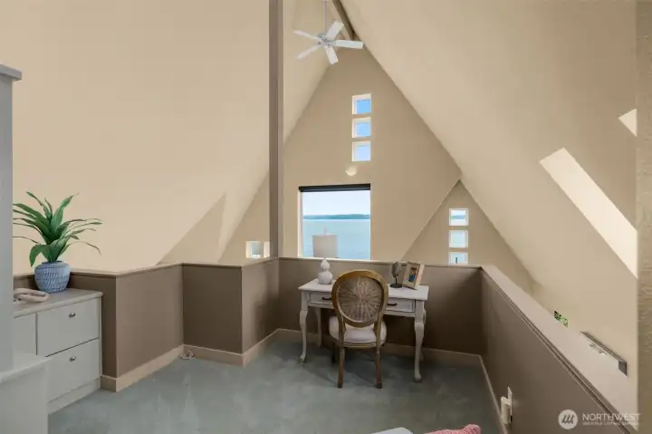 Separate office space off of primary suite with exceptional views