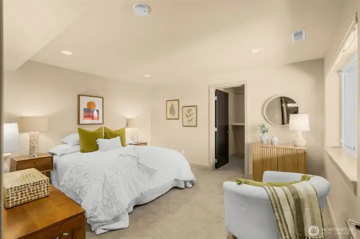 Generously sized bedroom on lower level