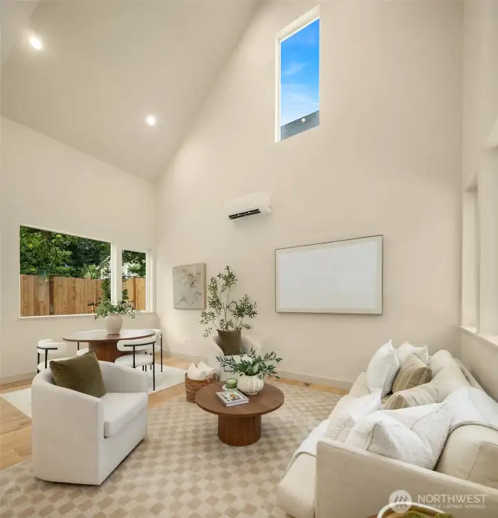 Soaring vaulted ceilings.