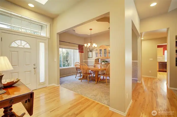 Entry with dining room Entry with dining room