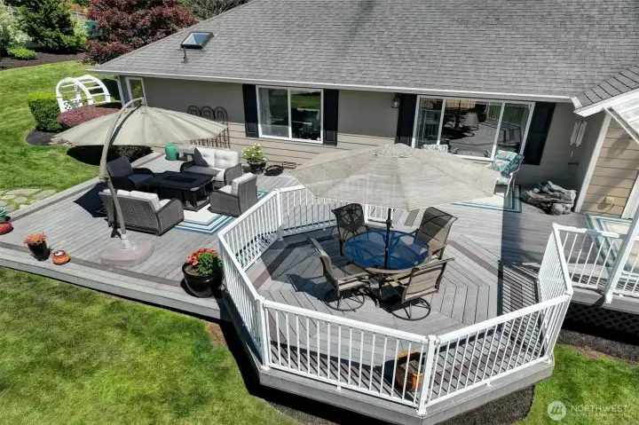 Drone shot of back patio Drone shot of back patio