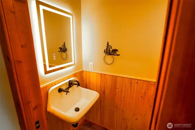Deep farm sinks and LED lighting