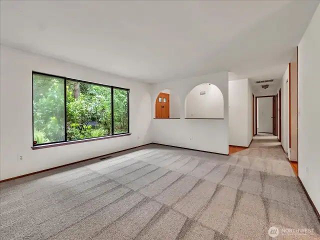 Living room and front door