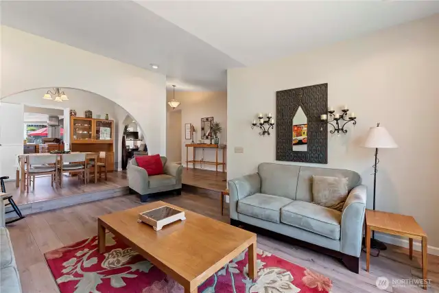 Living room to dining room