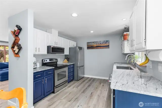 Gorgeous kitchen with stainless steel appliances