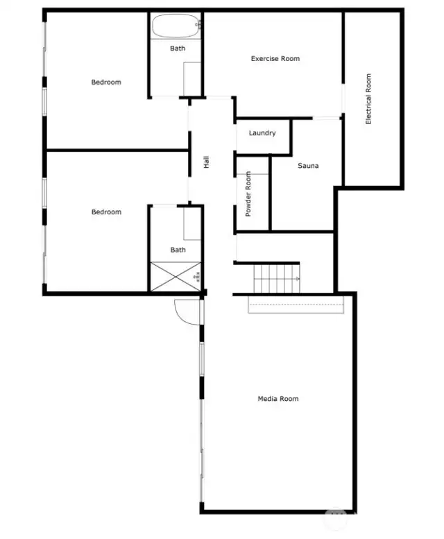 Basement complete with 2 fusion spaces