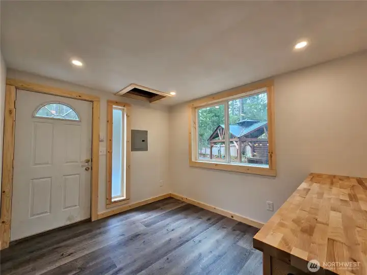 New flooring, cabinets, sheetrock