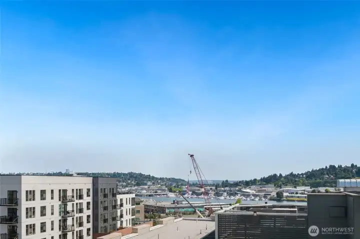 Expansive rooftop deck for entertaining with stunning water views and West to the Olympic Mountains.