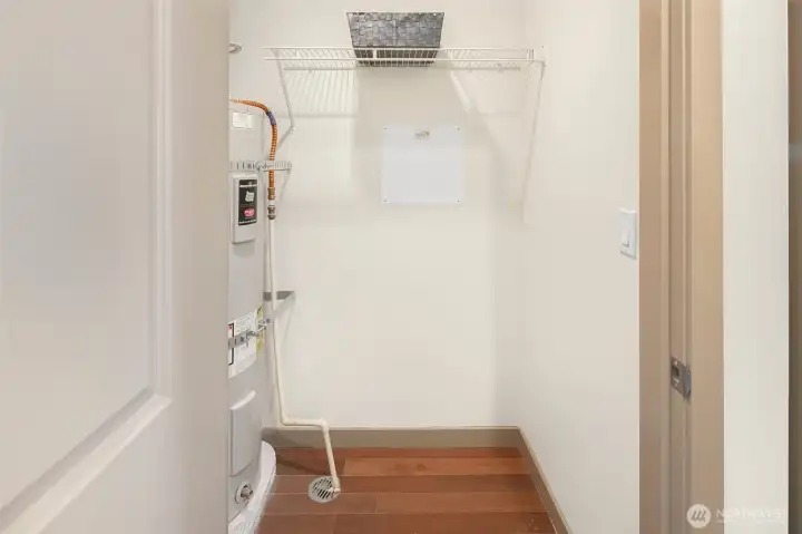 In-unit storage space, plus another storage locker on the Mezzanine floor.