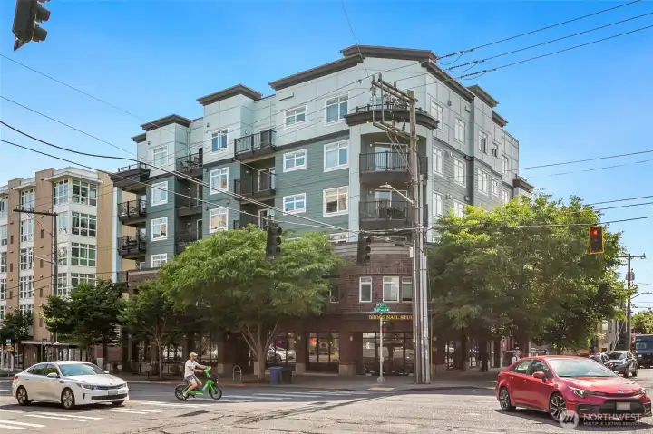 A thoughtfully designed condominium complex that outshines other buildings.