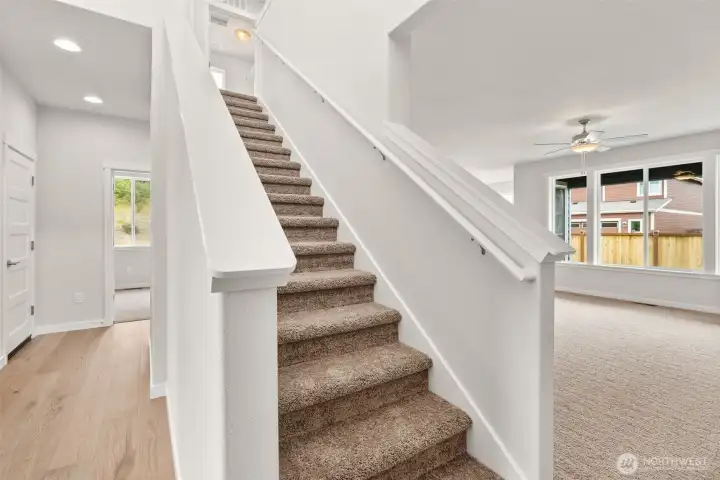 Stairway to second floor.