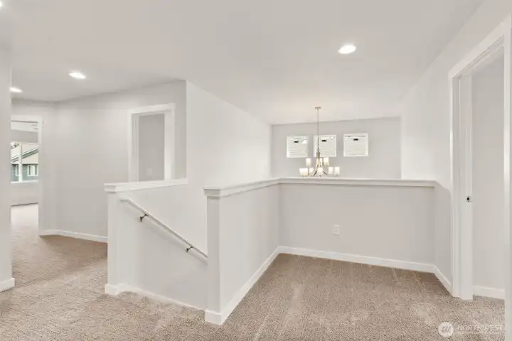 Fun little nook off the second-floor landing, perfect for a study or reading area.