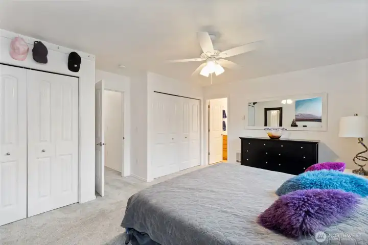 Primary Bedroom with 2 separate closets