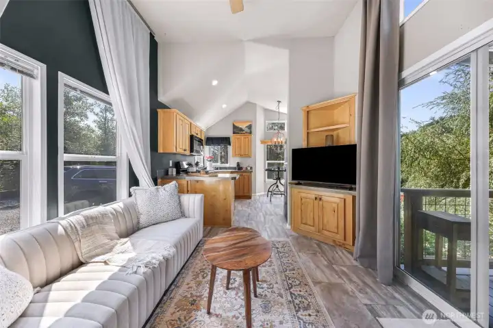 This 400 sqft Tiny Home sits ideally separated from main home for short of long term rental potential, or even just additional guest space! Boasting tons of natural light, vaulted ceilings living, full kitchen and dining nook....