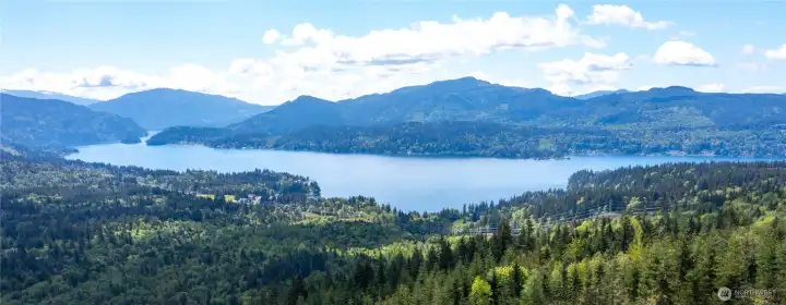 View of lake Whatcom to the south and southeast