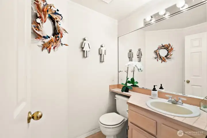 Powder Room in main hallway.