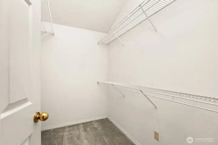 Huge walk in closet.