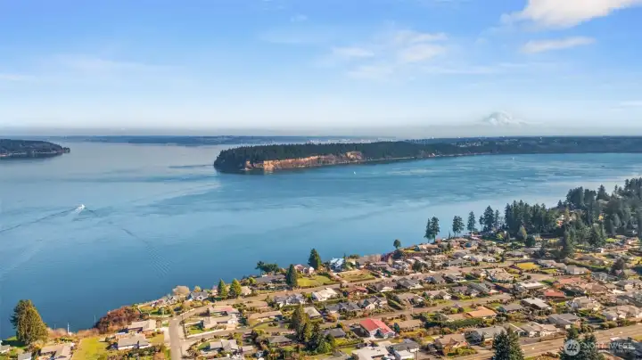 Water view with mountain as a backdrop.